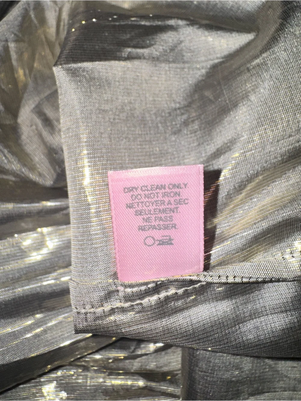 NWT Calypso St. Barth Lourdes Champagne Metallic Parachute Skirt Size 2
